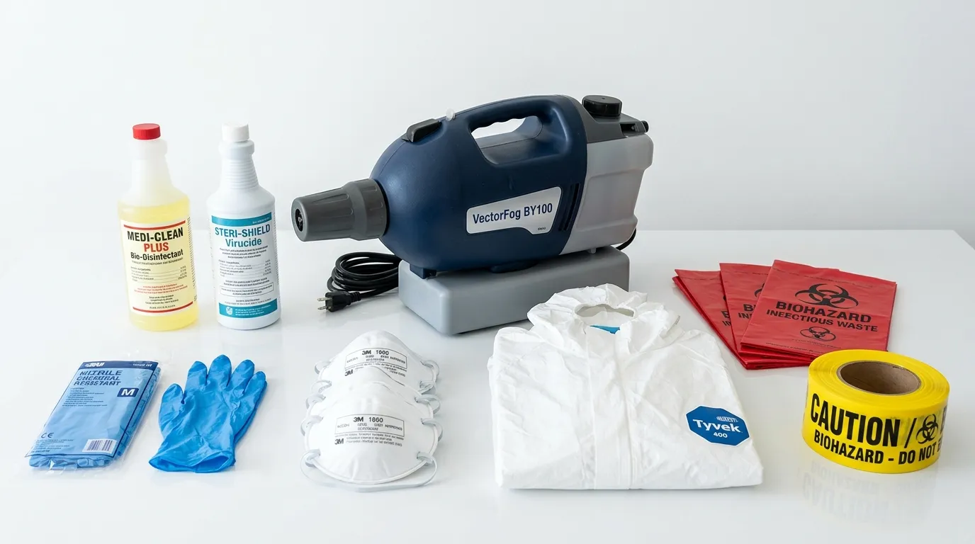 Professional biohazard remediation crew working in Roseland